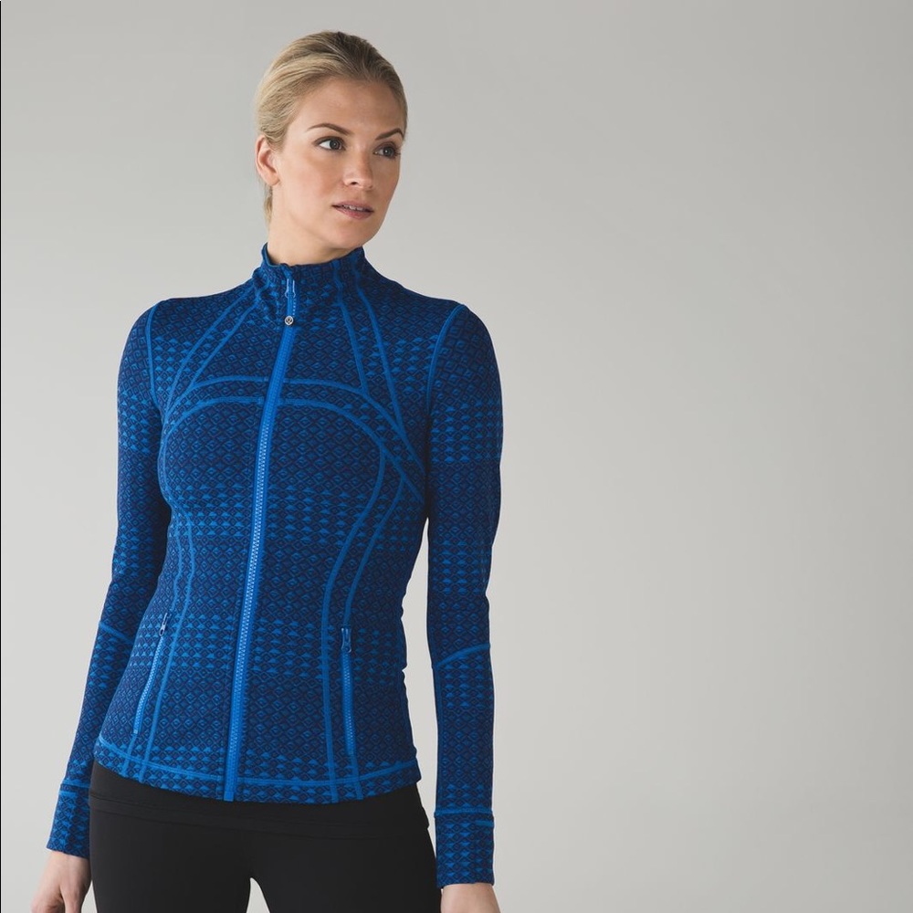 SOLD Define Jacket Blue Triometric Stripe